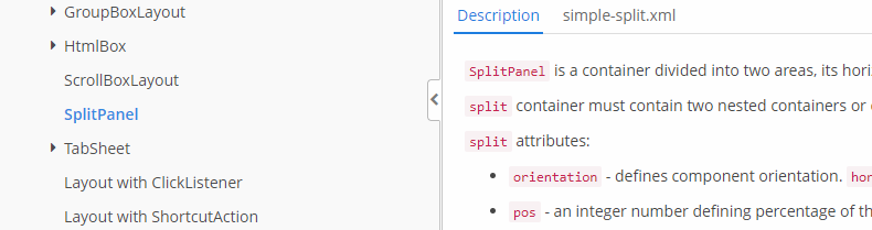 gui SplitPanel dockable